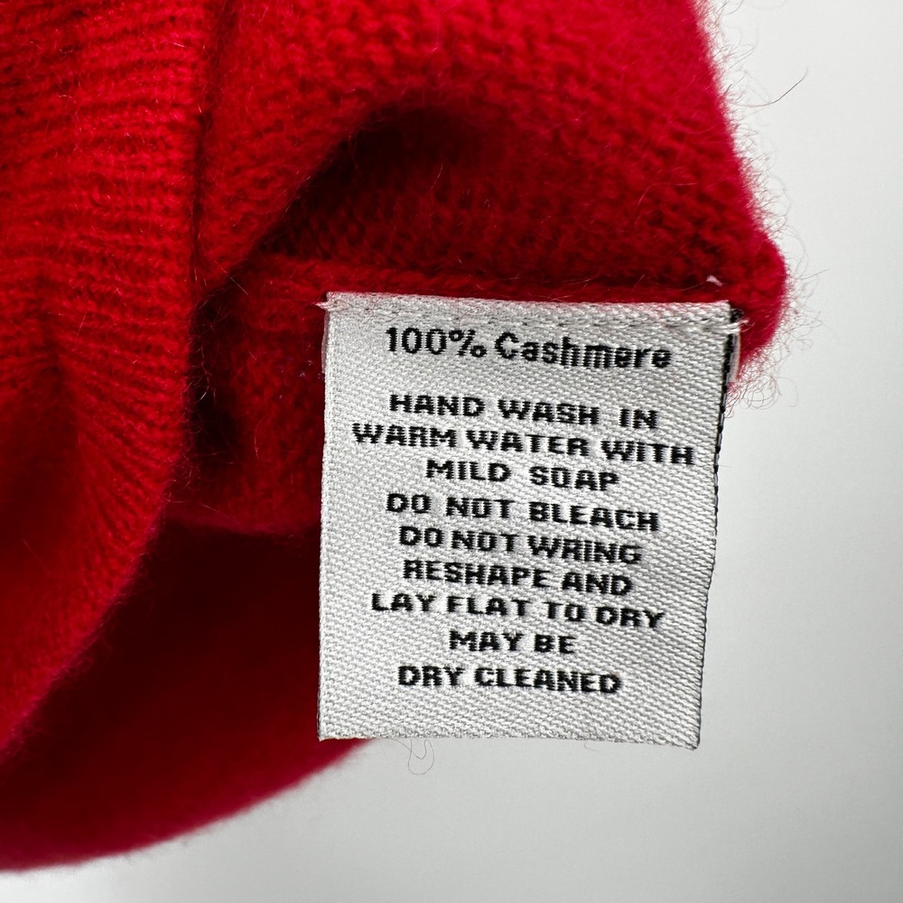 Claudia Nichole Cashmere Red Cowl Neck Sweater Size Small - Picture 5 of 9